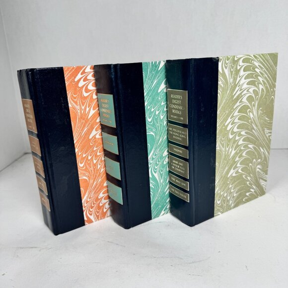 Decorative Book Stack • Marbled Covers • Shelf Styling Set of 3 - Picture 4 of 5